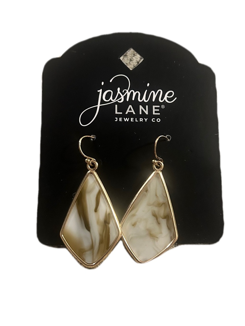 Jasmine Lane Gold-Tone Marble Drop Earrings